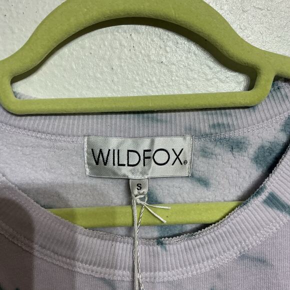 Wildfox Purple Olivia Spiral Dye Crop Boxy Pullover Sz S NWT - Picture 4 of 12